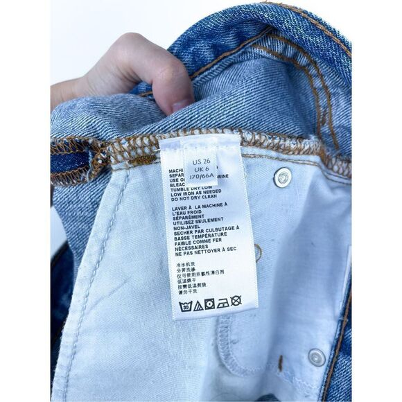 BDG Urban Outfitters High Rise Cutoff Raw Hem Jean Shorts Women’s Size 26 - Picture 7 of 9